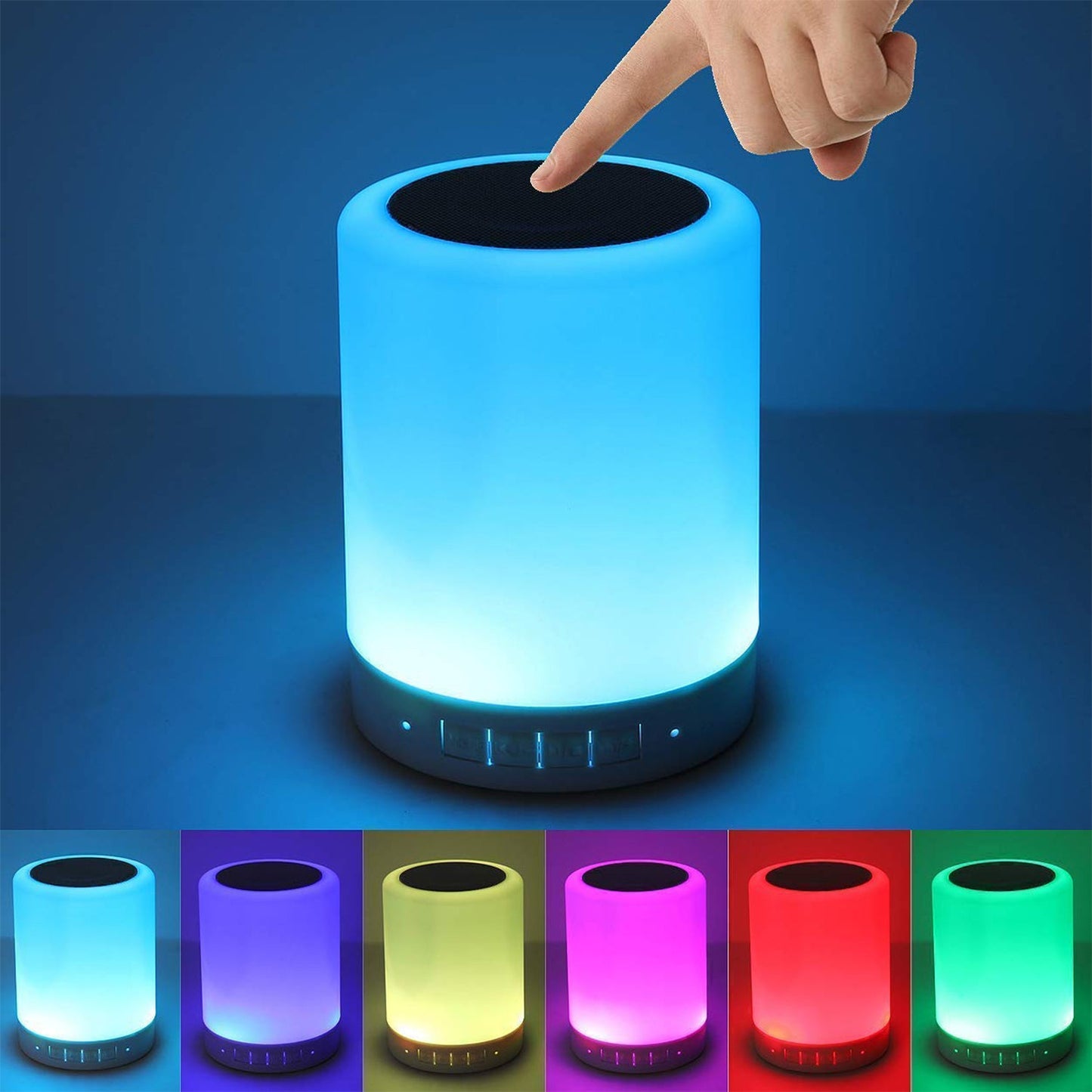 6249 Wireless Night Light Led Touch Lamp Speaker Wukusy