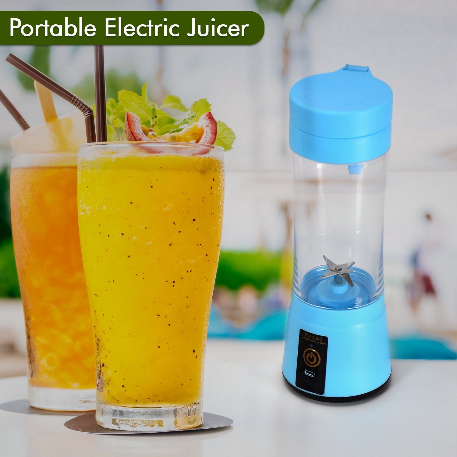 0131 Portable 6 Blade Juicer Cup Usb Rechargeable Vegetables Fruit Juice Maker Juice Extractor Blender Mixer Wukusy