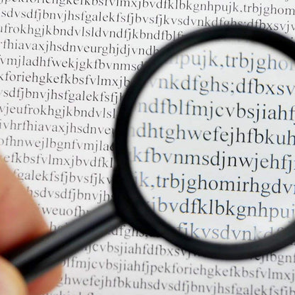 17781 Magnifying Glass Lens - Reading Aid Made Of Glass - Real Glass Magnifying Glass That Can Be Used On Both Sides - Glass Breakage-proof Magnifying Glass Protect Eyes 50 Mm Wukusy