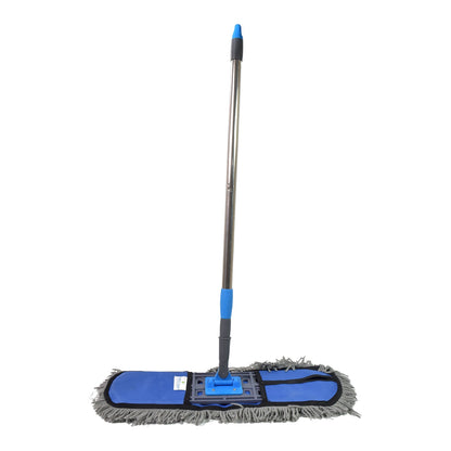 Wet And Dry Cotton Pad Floor Mop With Long Aluminium Handle (1 Pc  Large) Wukusy