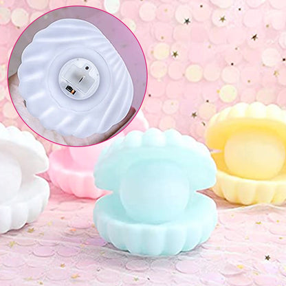 6621 Pearl Shell Night Lamp Decorate Desk Lights Nursery Toy Lamp Led Pearl Shell Night Lights For Bedroom  Home Wukusy
