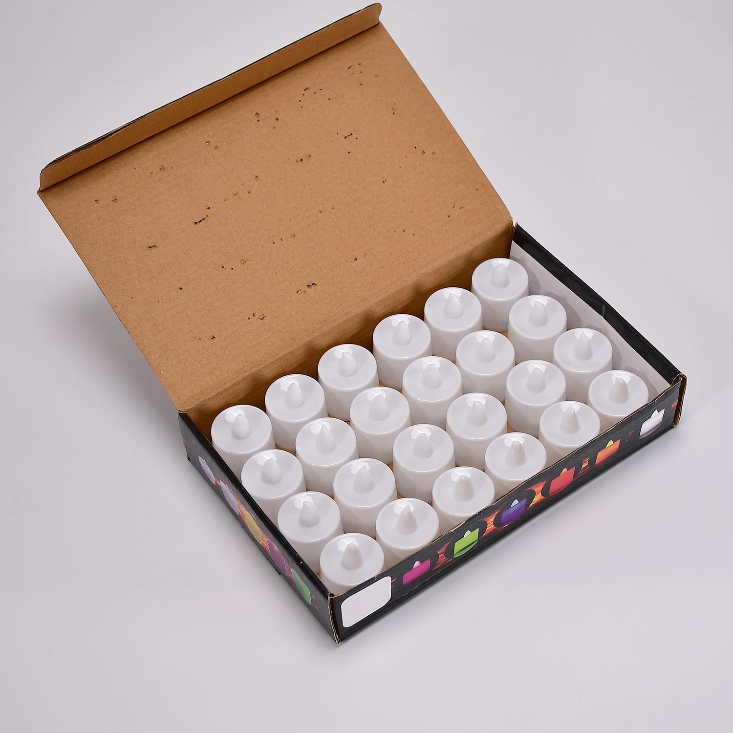 6633 Red Flameless Led Tealights Smokeless Plastic Decorative Candles - Led Tea Light Candle For Home Decoration (Pack Of 24) Wukusy