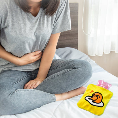 6515 Yellow Duck Head Small Hot Water Bag With Cover For Pain Relief Neck Shoulder Pain And Hand Feet Warmer Menstrual Cramps. Wukusy