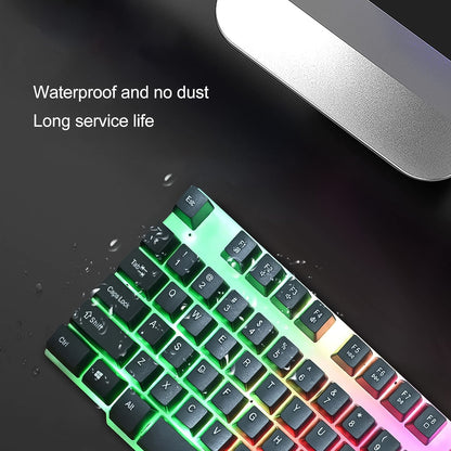 104 Key Colorful Lighting Keyboard Mouse Set (2 Pc Set) Wukusy