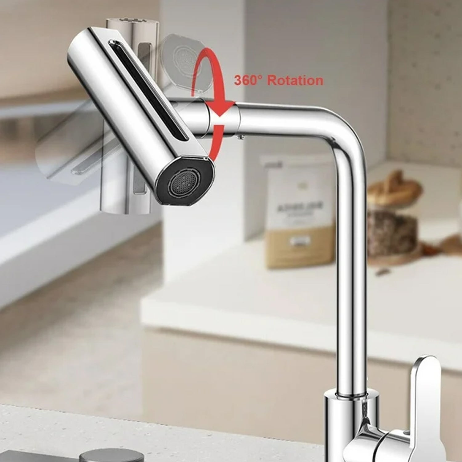 Multifunction Shower Waterfall Kitchen Faucet 360 Rotation Waterfall Kitchen Faucet Touch Kitchen Faucet Faucet Extender For Kitchen Sink Swivel Waterfall Kitchen Faucet For Washing Vegetable Fruit (4 In 1 ) Wukusy