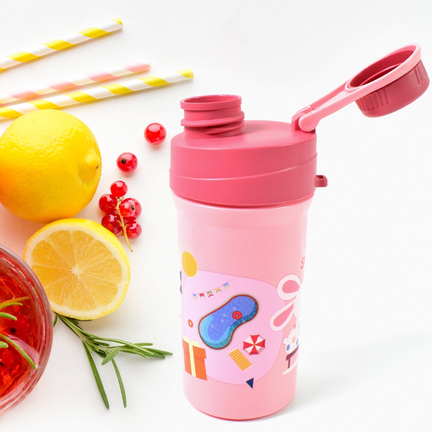 Plastic Lunch Box Leak Proof 2 Compartment With Bottle And Fork (1 Set  Mix Color) Wukusy