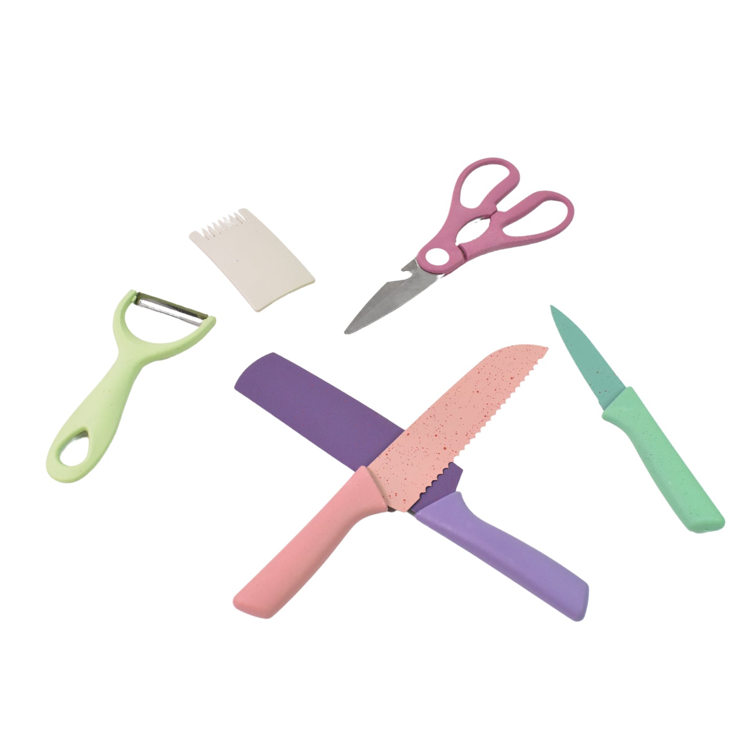 Professional Colorful Kitchen Knives Set (6 Pcs Set) Wukusy