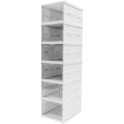 Stackable Multifunctional Storage For Clothes Foldable Drawer Shelf Basket Utility Cart Rack Storage Organizer Cart For Kitchen Pantry Closet Bedroom Bathroom Laundry (6  Layer 1 Pc) Wukusy