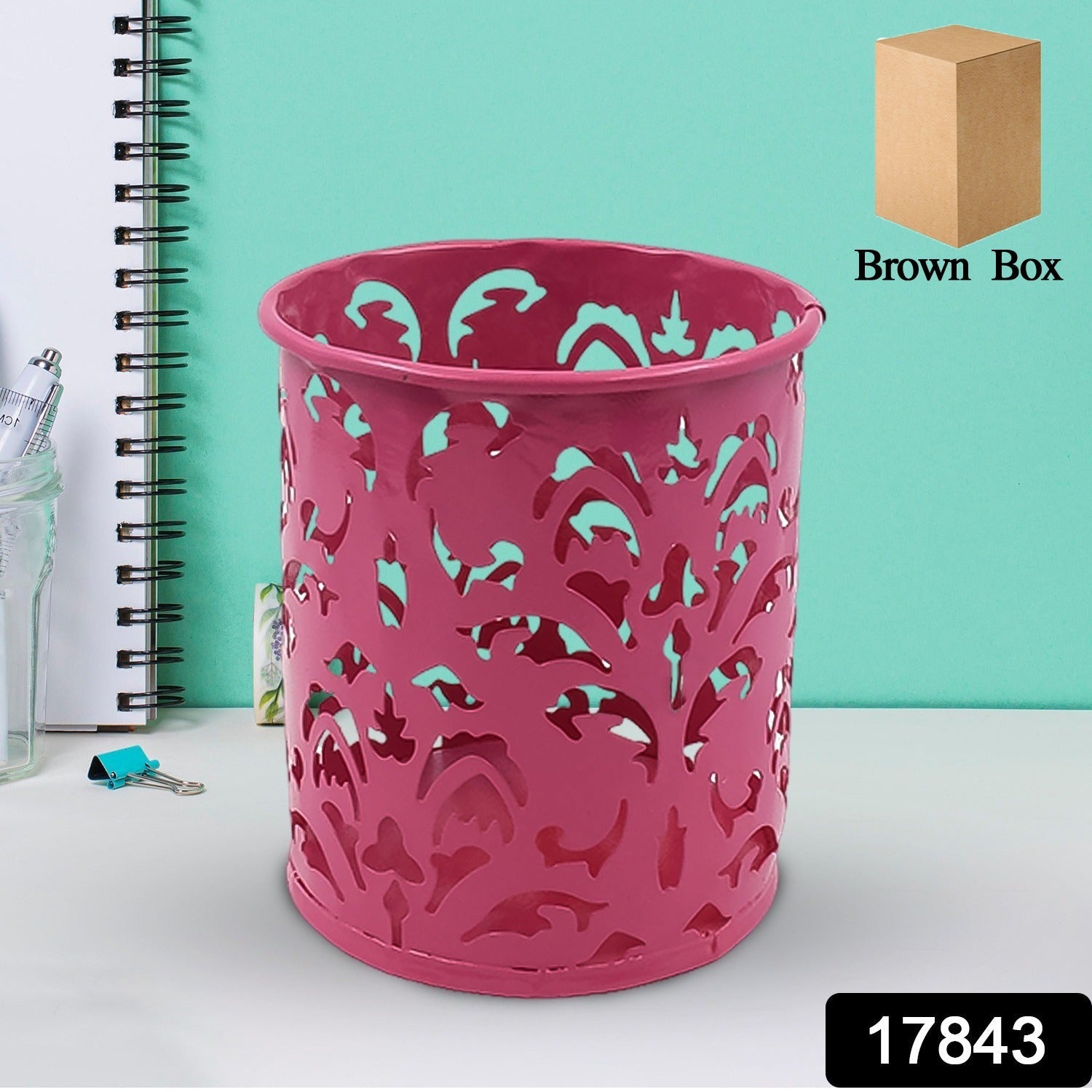 Pen Holder Office Desk Metal Mesh Pen Stand (1 Pc) Wukusy