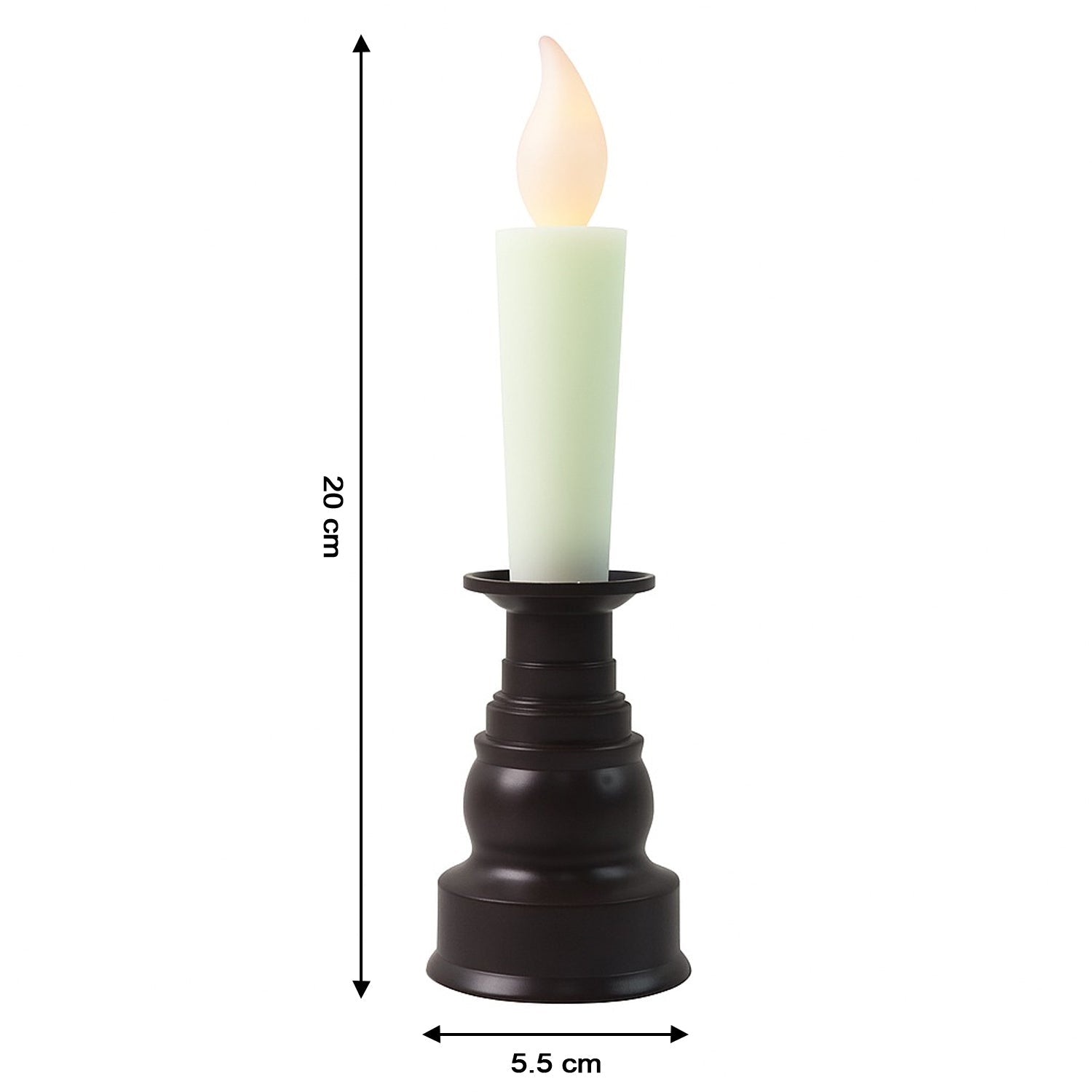 Premium Led Flameless Candle With Holder (1 Pc) Wukusy