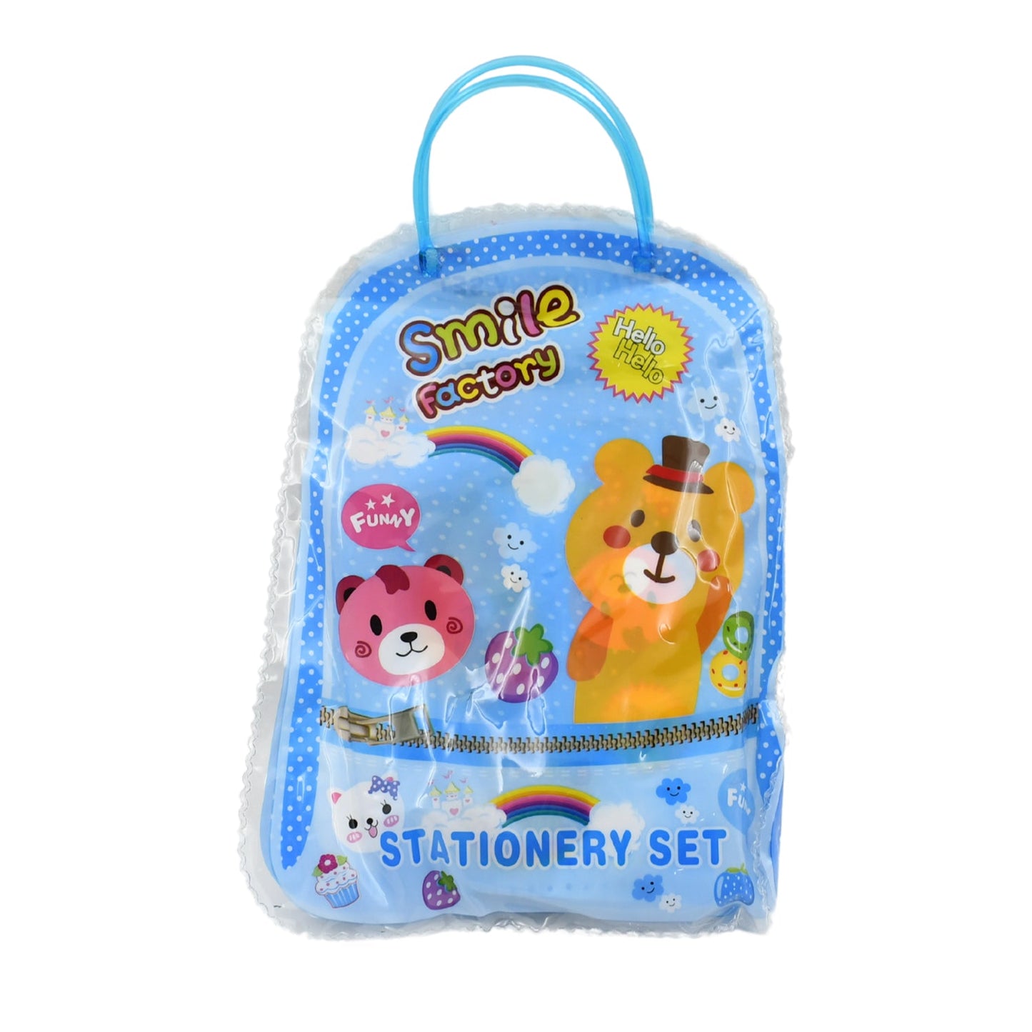 17578 Stationery Kit For Kids - Stationery Set Includes Wooden Pencil Sharpener Pencil And Eraser Set Birthday Return Gift For Kids Boys Girls 2 Pencil 1 Scale 1 Notebook1 Sharpener 1 Eraser  With Zip Bag (6 Pcs Set) Wukusy