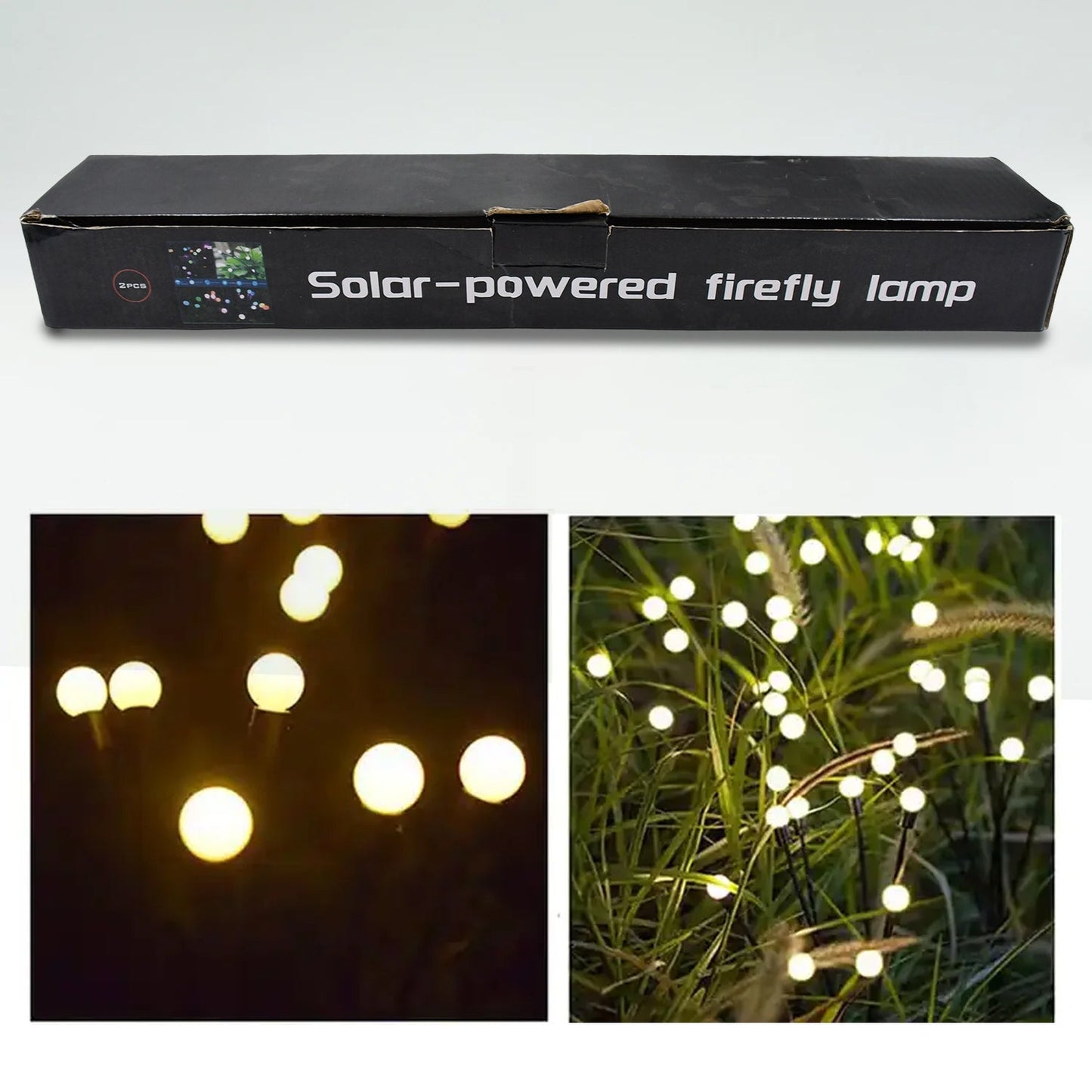 9129 Solar Garden Lights Solar - Powered Firefly Lamp New Upgraded Solar Firefly Lights Outdoor Waterproof Solar Outdoor Decorative Lights For Yard Gardening Patio Backyard Pathway Dcor (2 Pcs Set 12 Led (Warm Light)) Wukusy