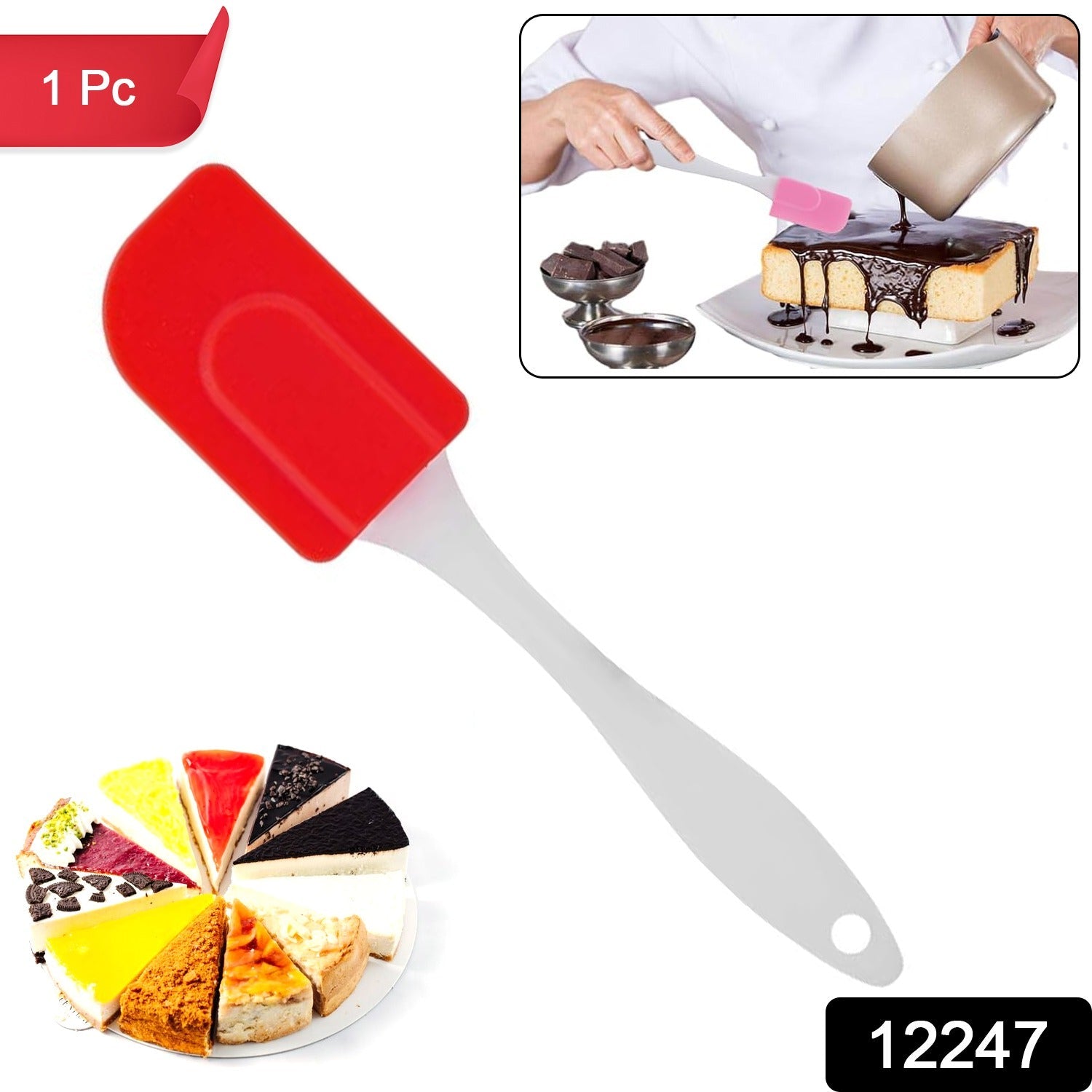 Silicone Cooking Spatula For Baking (1 Pc  18 Cm) Wukusy