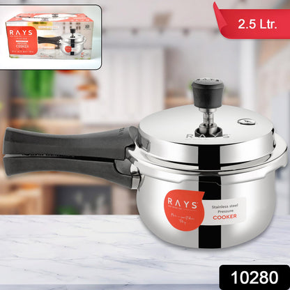Stainless Steel Rays Fusion Pressure Cookers With Outer Lid (2.5 Litres) Wukusy