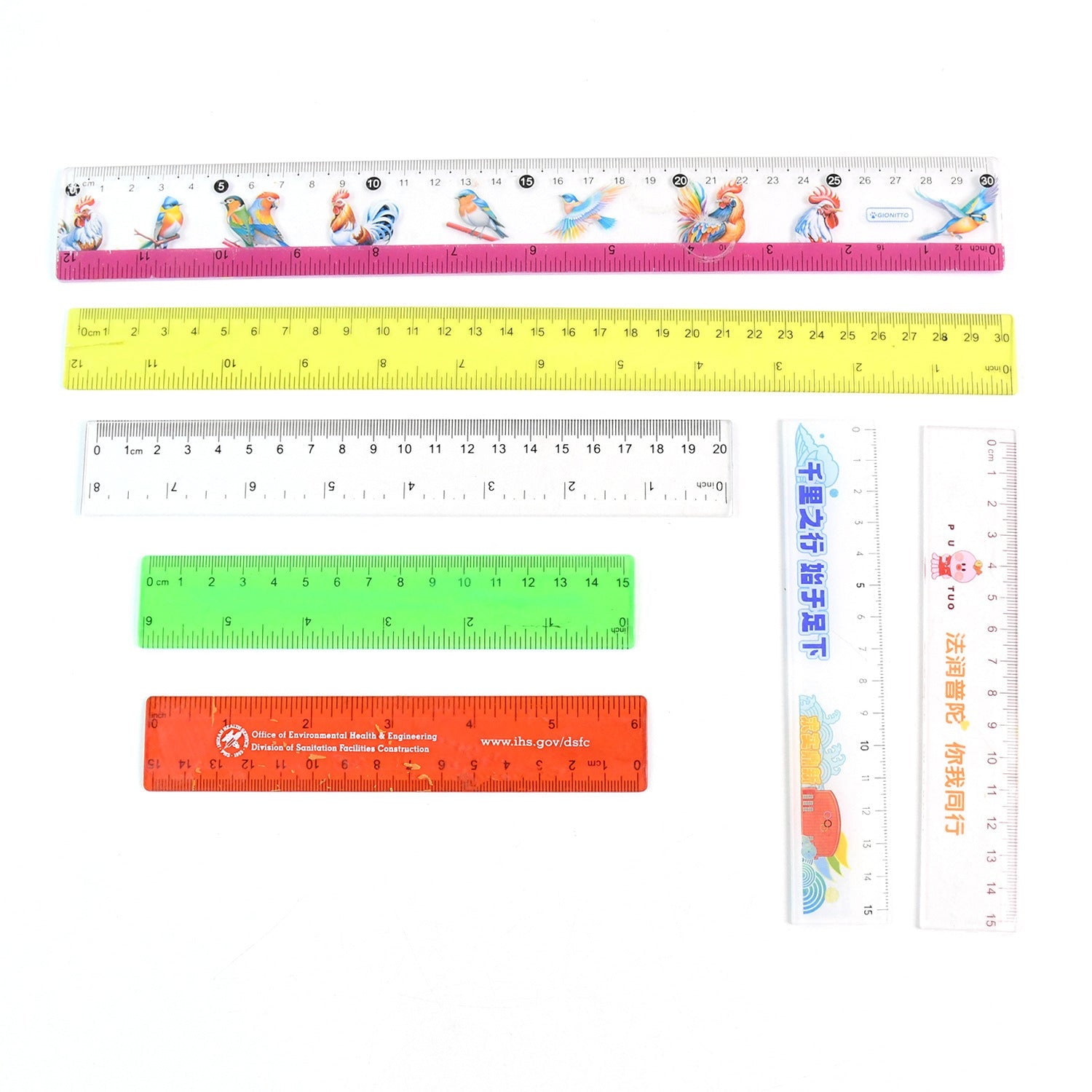 Premium Quality Assorted Plastic Ruler (1 Pc  Mix Design) Wukusy