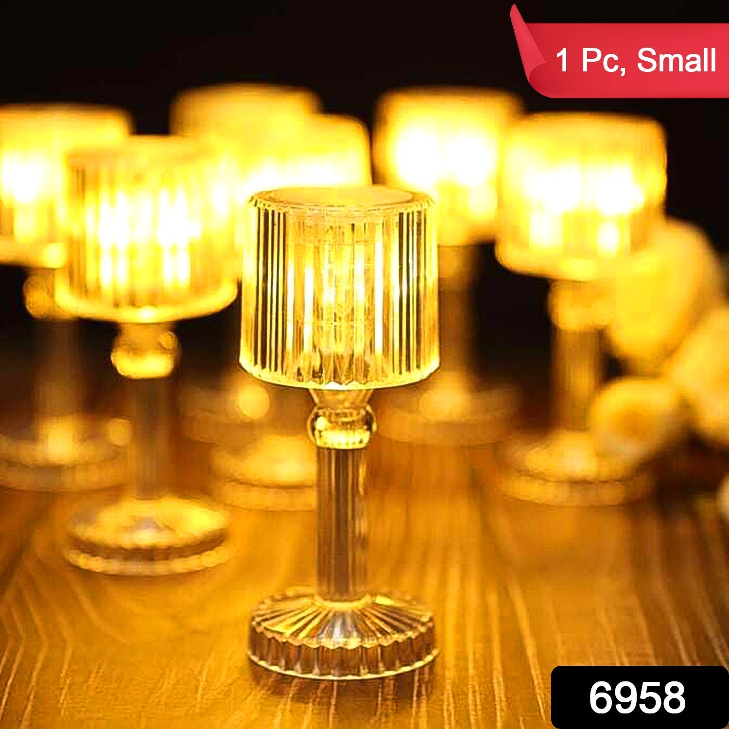 Mini Acrylic Led Desk Lamps Table Lamp Portable Crystal (1 Pc  Small) Wukusy