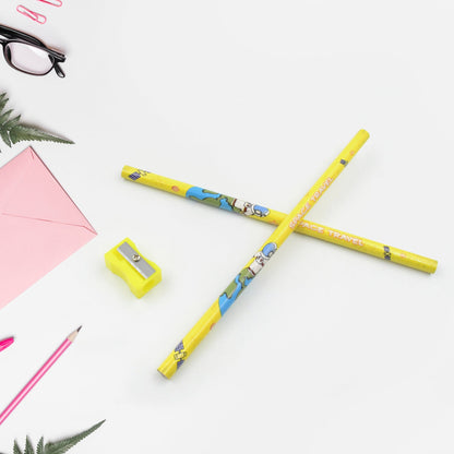 4560 Wooden Pencil Set Stationary Set 5 In 1 Items Educational Item For School Going Kids Stationary Set For Girls Boysstationary For Schoolgift Pack For Girls Kidsbirthday Gift Kids (5 Pc Set Wukusy