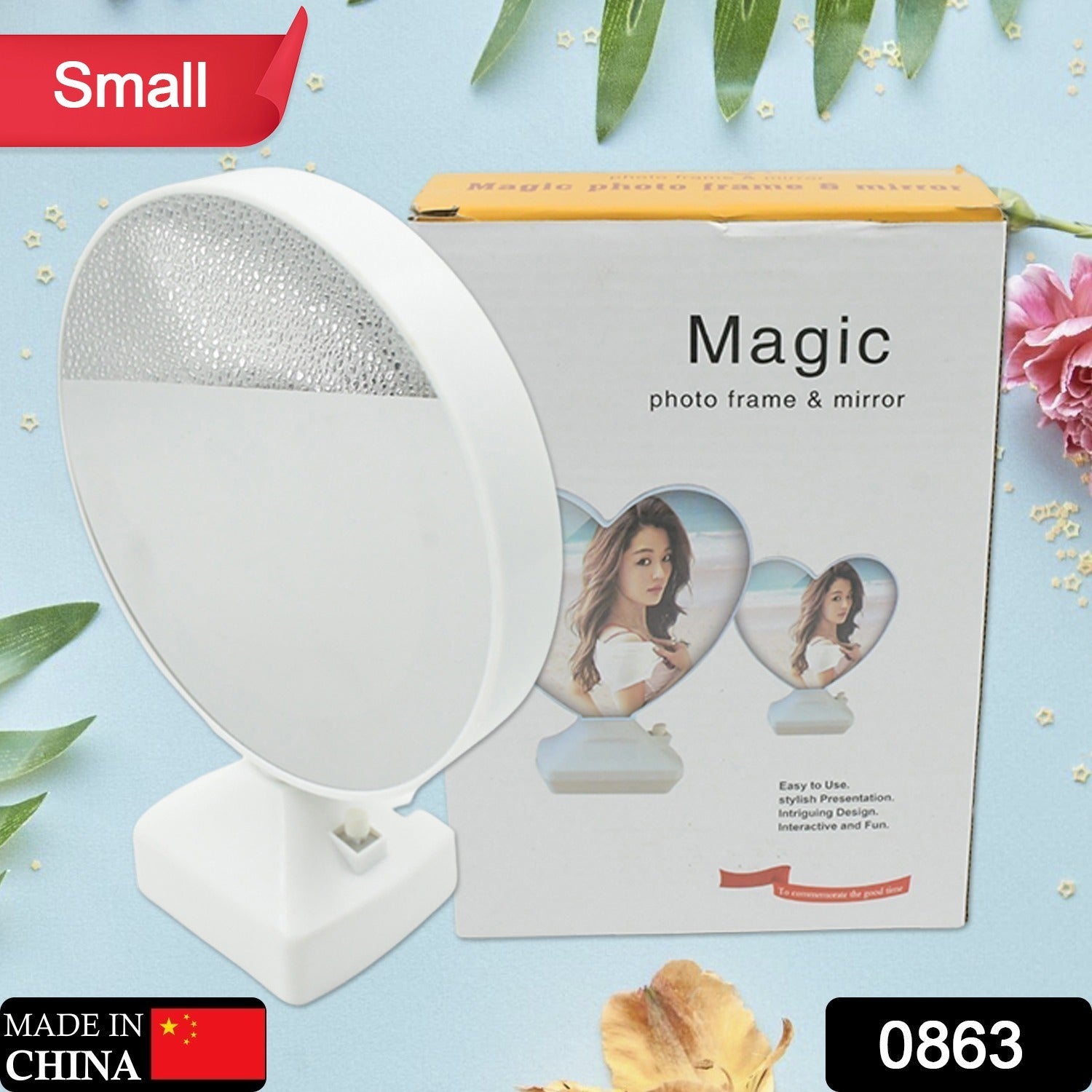 Plastic 2 In 1 Mirror Come Photo Frame With Led Light Wukusy