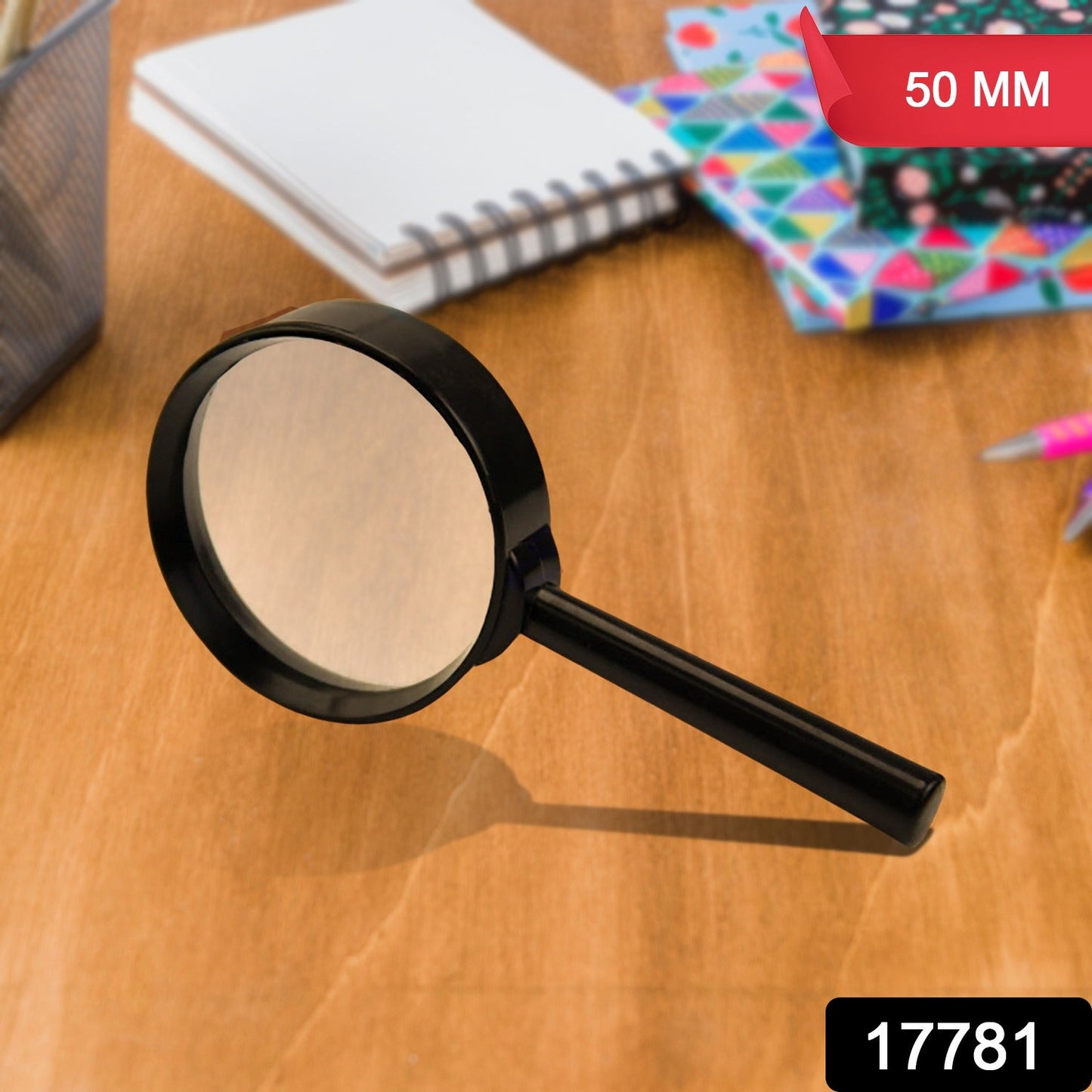 17781 Magnifying Glass Lens - Reading Aid Made Of Glass - Real Glass Magnifying Glass That Can Be Used On Both Sides - Glass Breakage-proof Magnifying Glass Protect Eyes 50 Mm Wukusy