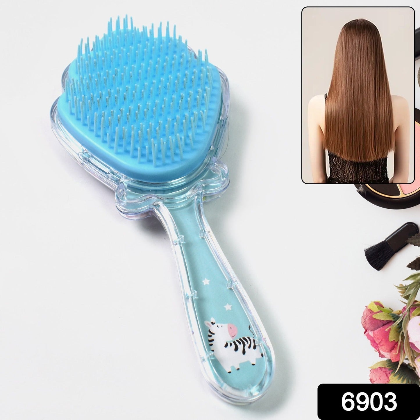 Cartoon Hair Brush Massage Shower Comb Blur Wet Salon (1 Pc ) Wukusy