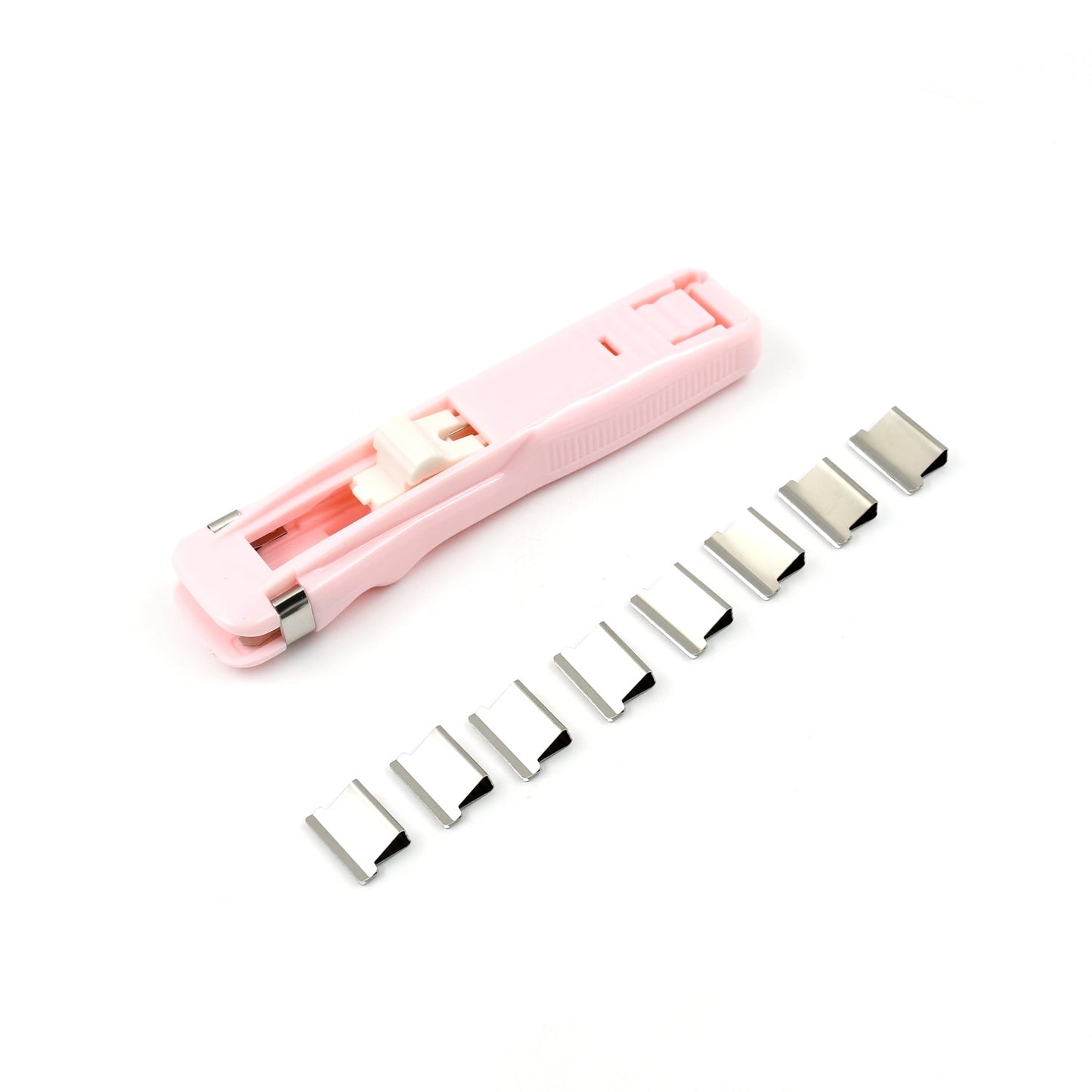 Portable Paper Clamp With 8 Pcs Clip Dispenser Handheld Paper Fast Clam (1 Set) Wukusy