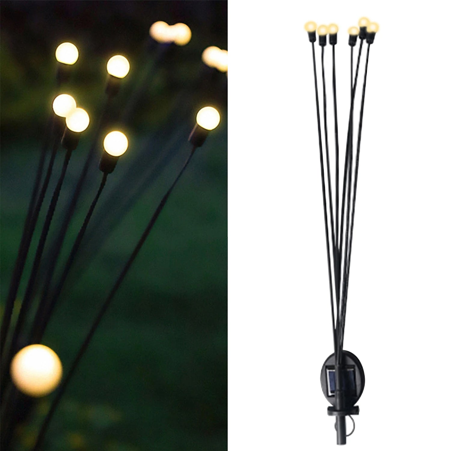 9129 Solar Garden Lights Solar - Powered Firefly Lamp New Upgraded Solar Firefly Lights Outdoor Waterproof Solar Outdoor Decorative Lights For Yard Gardening Patio Backyard Pathway Dcor (2 Pcs Set 12 Led (Warm Light)) Wukusy