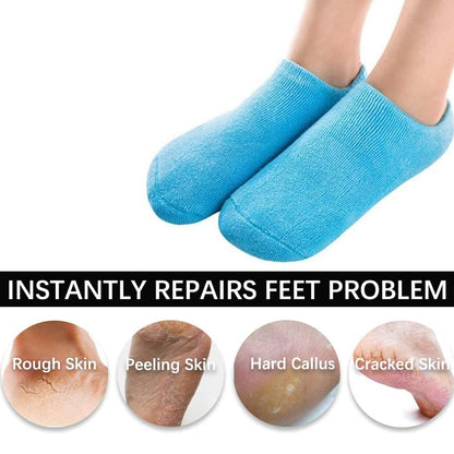 0520 Gel Socks Soft Socks For Repairing And Softening Dry Cracked Feet Skins Comfortable Socks (1 Pair) Wukusy