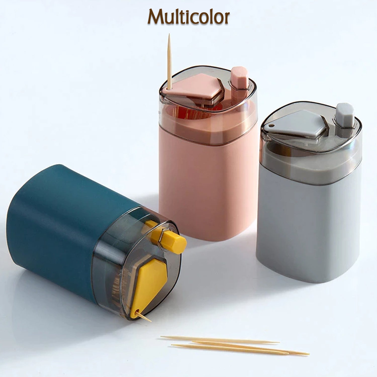4005l Toothpick Holder Dispenser Pop-up Automatic Toothpick Dispenser For Kitchen Restaurant Thickening Toothpicks Container Pocket Novelty Safe Container Toothpick Storage Box. Wukusy