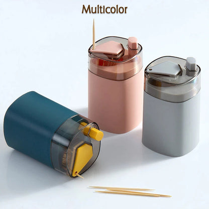 4005l Toothpick Holder Dispenser Pop-up Automatic Toothpick Dispenser For Kitchen Restaurant Thickening Toothpicks Container Pocket Novelty Safe Container Toothpick Storage Box. Wukusy