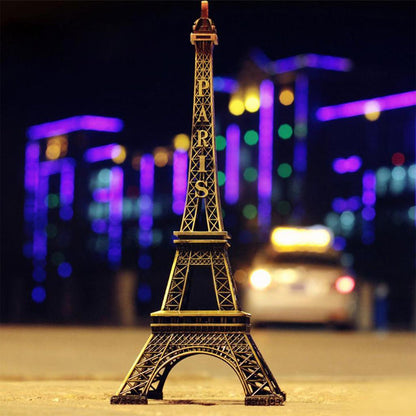 4733 Antique Finish 3d Metal Paris Eiffel Tower Metal Craft Famous Landmark Building Metal Statue Cabinet Office Gifts Decorative Showpiece. Wukusy