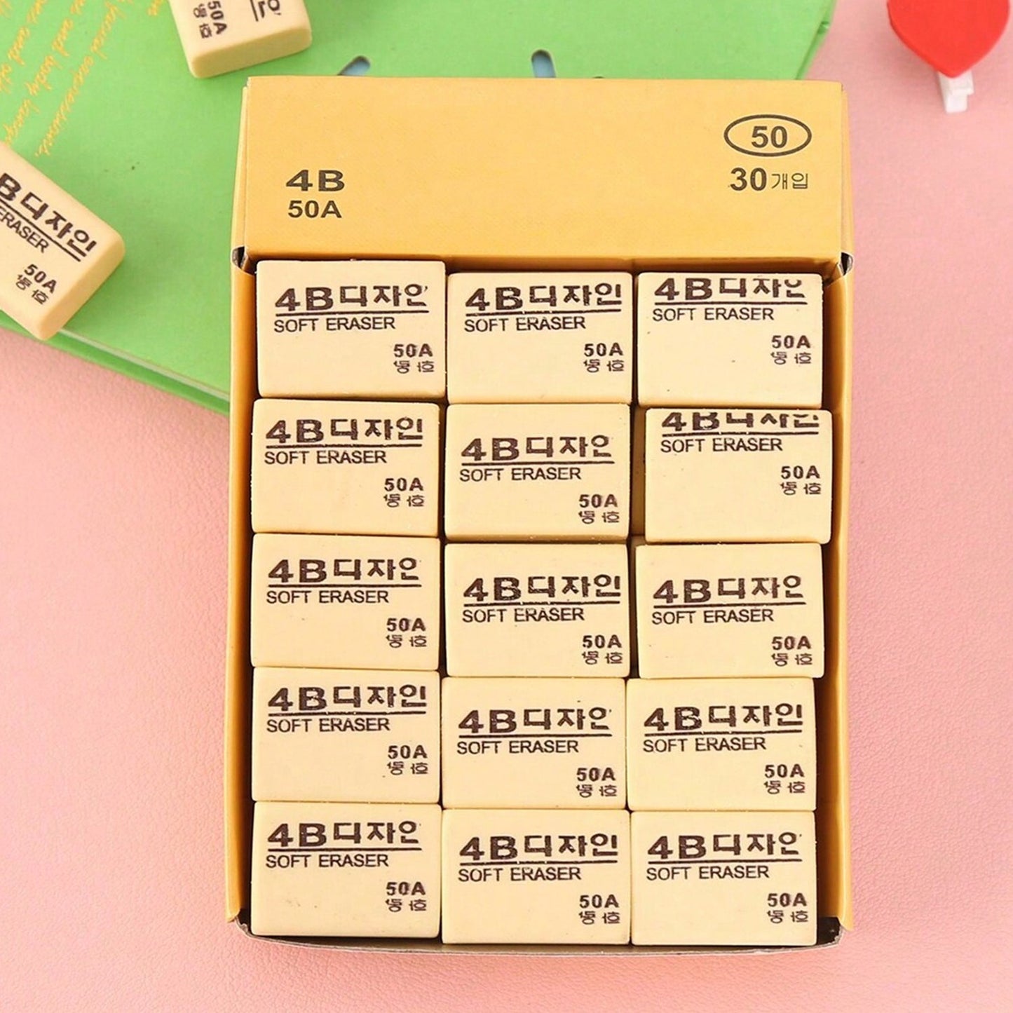 4b Erasers 30 Pack Pencil Erasers Yellow Erasers For Kids Wukusy