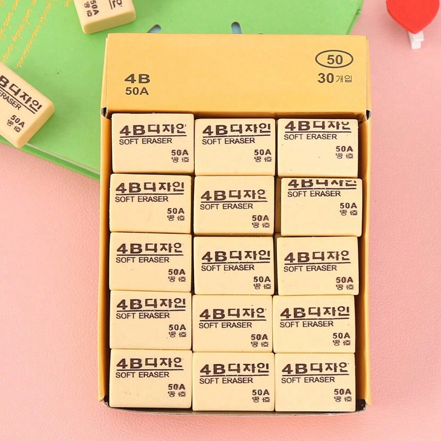 4b Erasers 30 Pack Pencil Erasers Yellow Erasers For Kids Wukusy