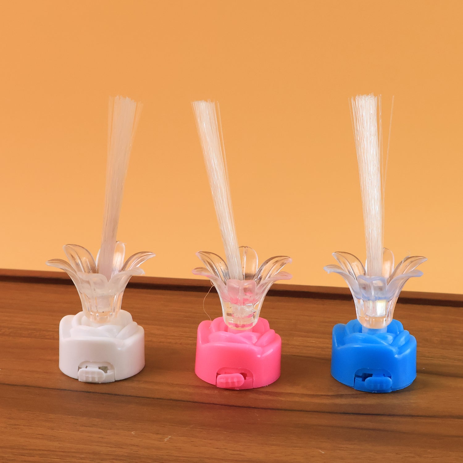 Multi-color Led Fiber Optic Flower Night Lamps (Mix Color  3 Pc) Wukusy