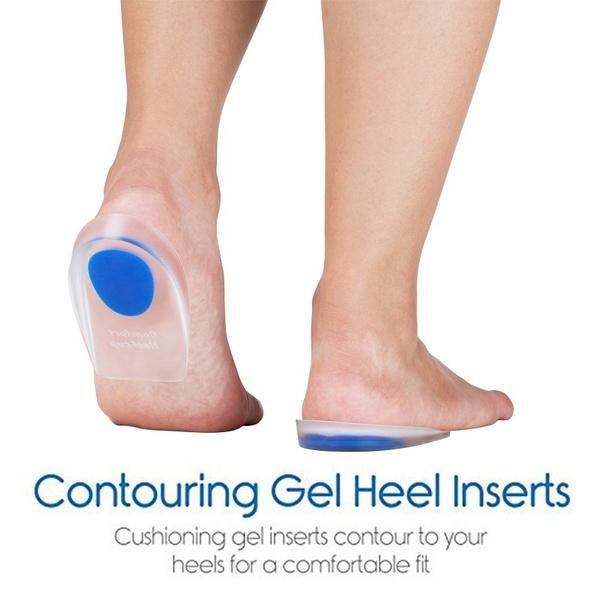 1413 Gel Heel Cups Silicon Heel Pad For Heel Ankle Pain Wukusy