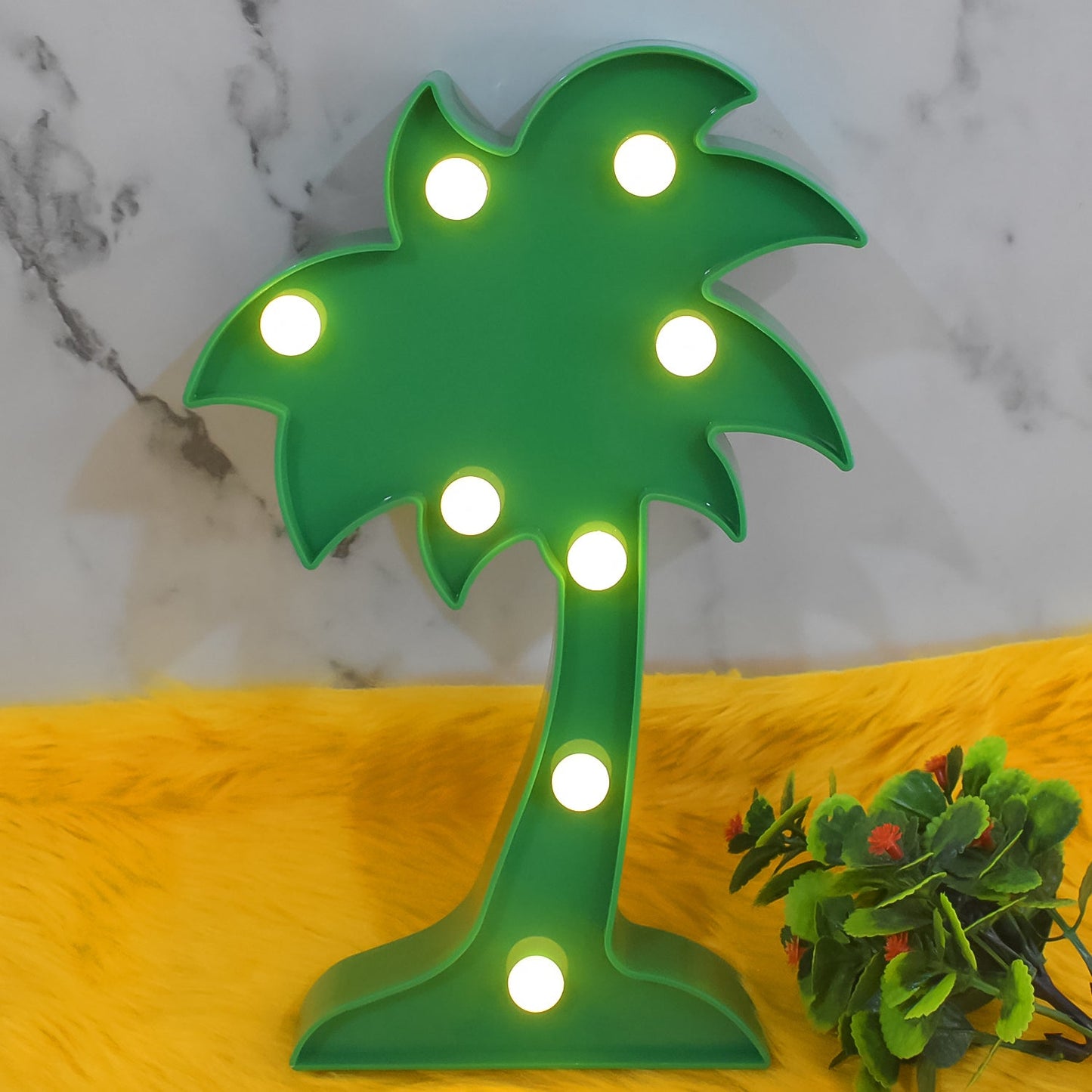 Led Night Light Coconut Tree Light Romantic Table Lamp (1 Pc  Battery Not Included) Wukusy