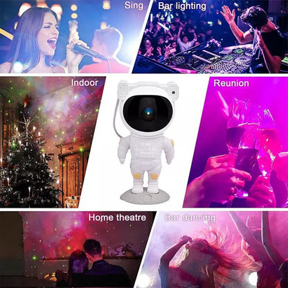 AstroLight - Astronaut Galaxy Projector Night Lamp Bedroom Kids Projector Remote Wukusy