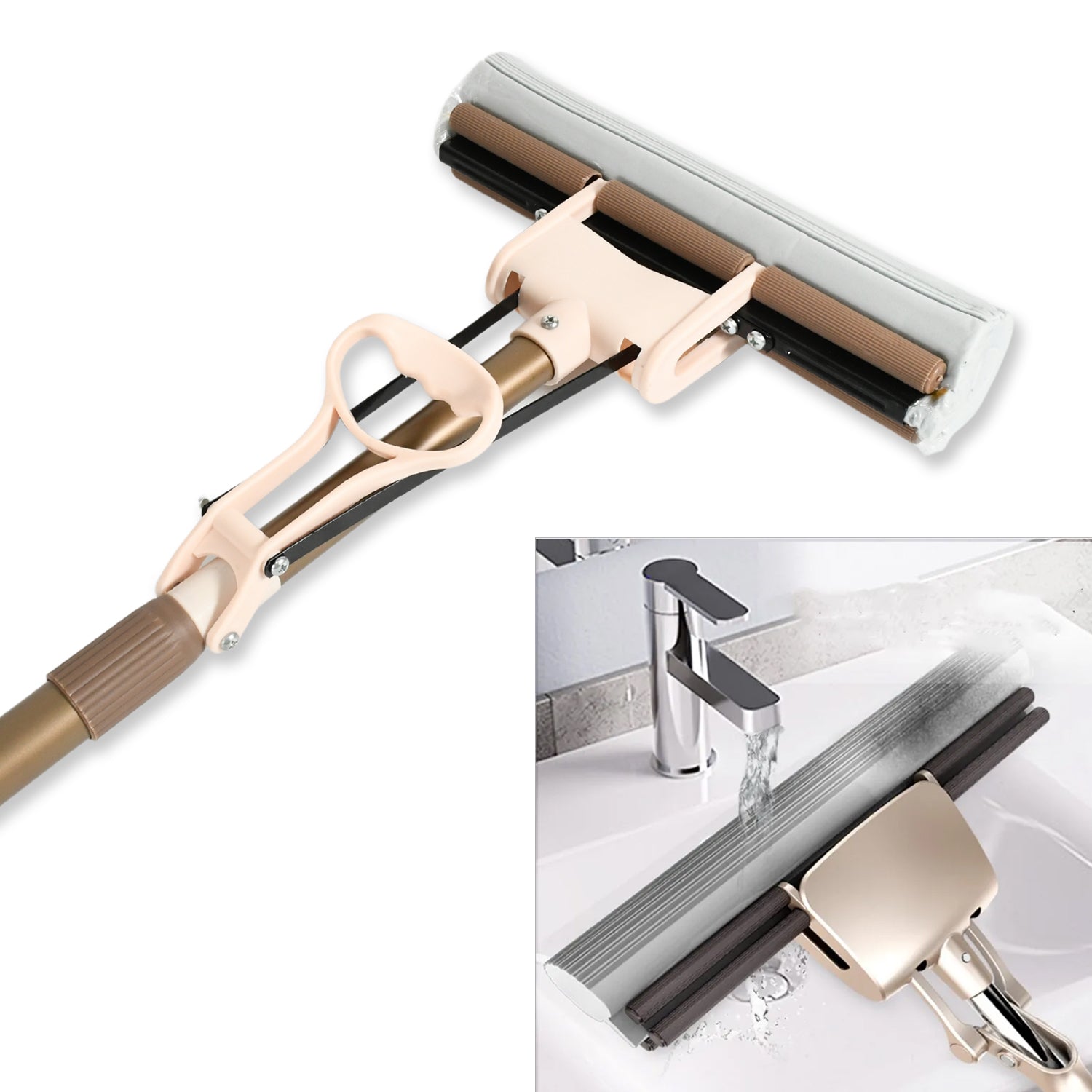 15721 Sponge Mop Super Absorbent Sponge-head-self-cleaning Miracle-mop Wukusy