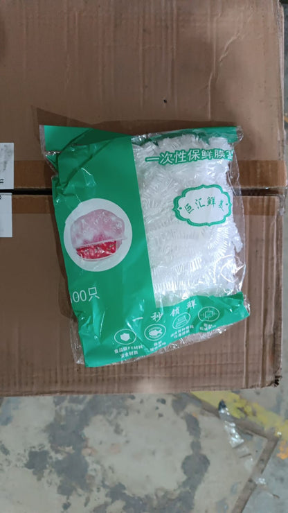 Disposable Elastic Food Storage Covers Bag (100 Pcs Set  Big) Wukusy