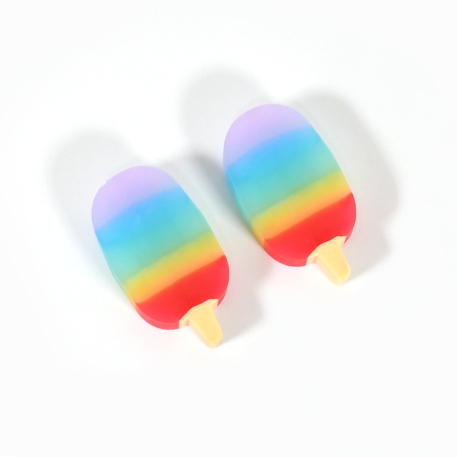 17523 Jelly Popsicle Shape Fancy  Stylish Erasers Mini Eraser Creative Cute Novelty Eraser For Children Eraser Set For Return Gift Birthday Party School Prize (2 Pc Set) Wukusy