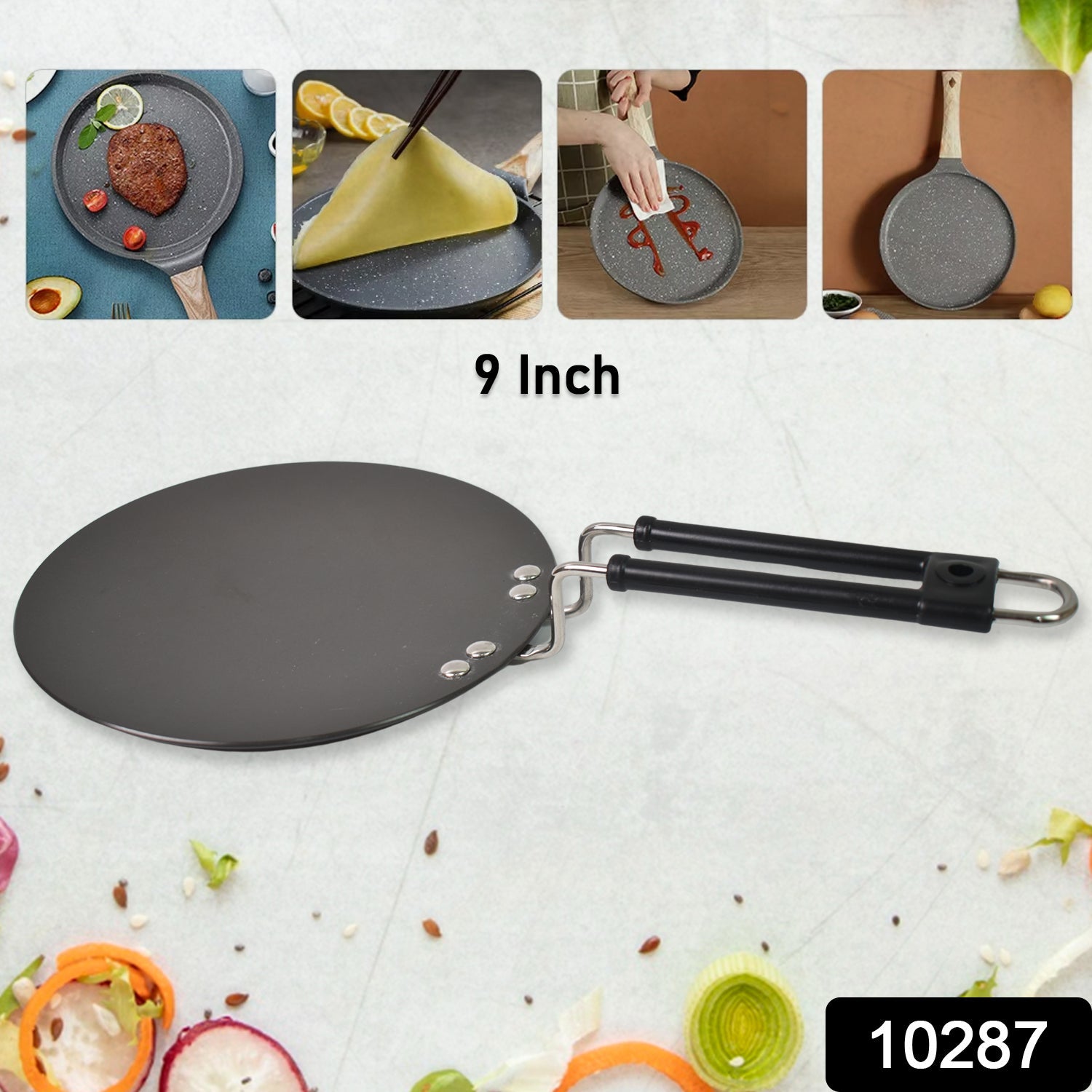 Multi Purpose Aluminium Roti Tawa (9 Inch) Wukusy