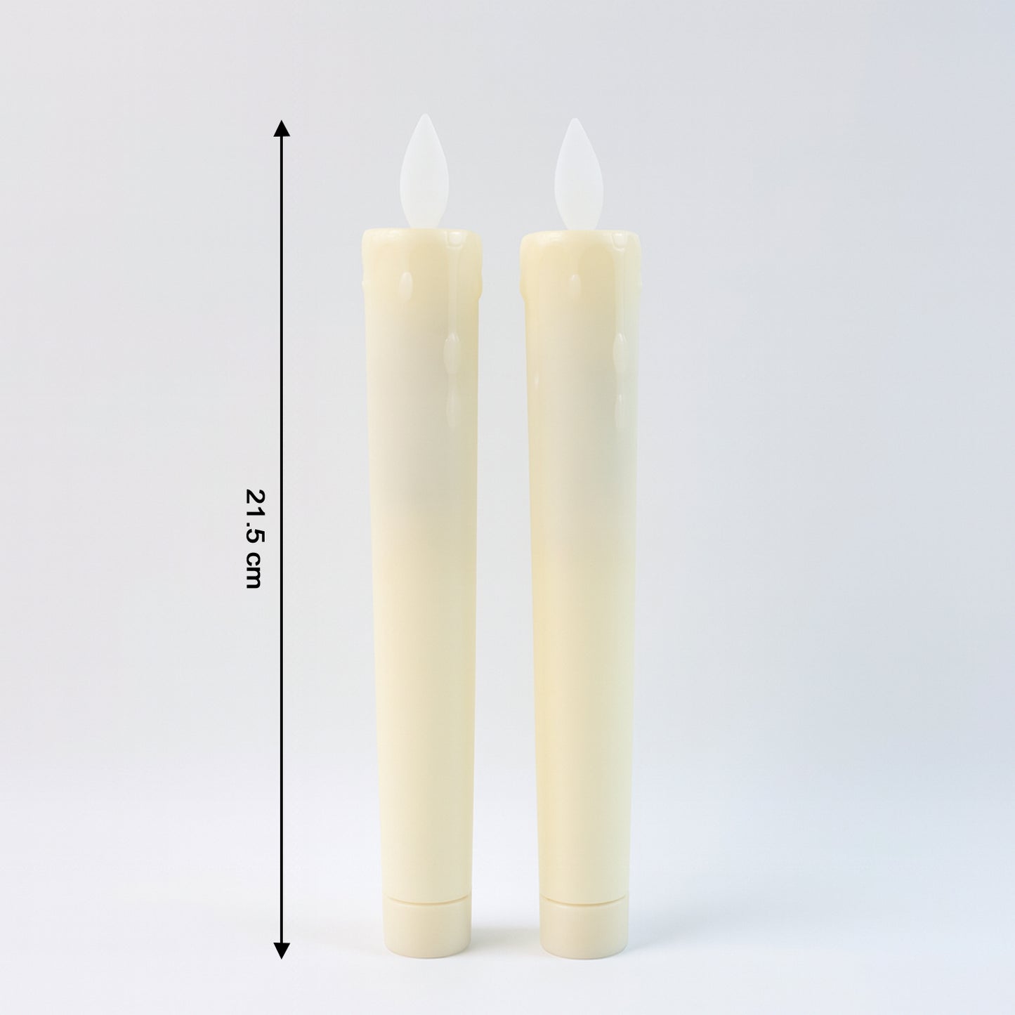 Set Of 2 Led Flameless Taper Candles
