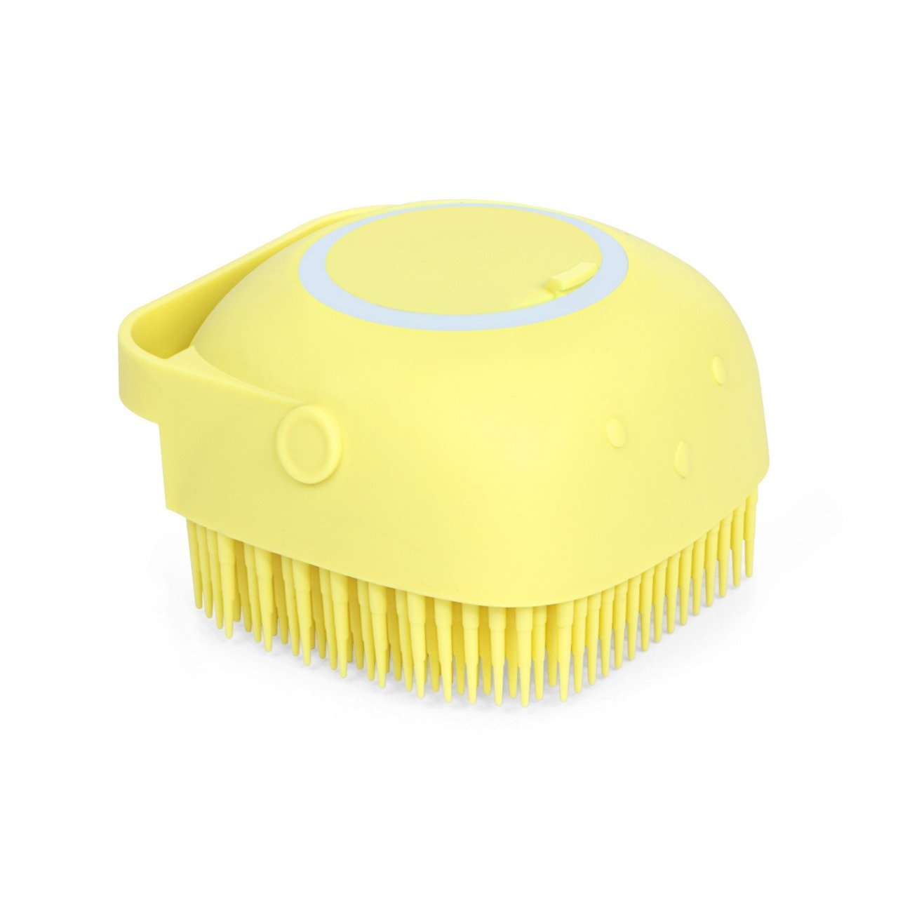 1348 Silicone Massage Bath Body Brush Soft Bristle With Shampoo Dispenser Wukusy