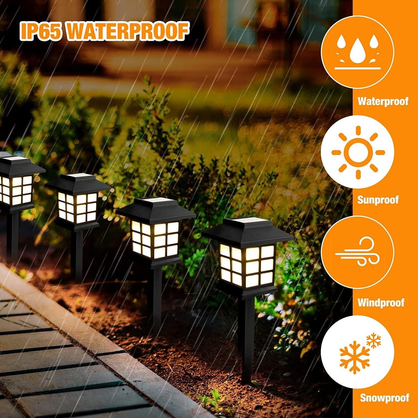 13021 Solar Garden Lights Outdoor Solar Landscape Lights Waterproof Outdoor Solar Lights Walkway For Patio Lawn Yard And Landscape (Pack Of 2) Wukusy