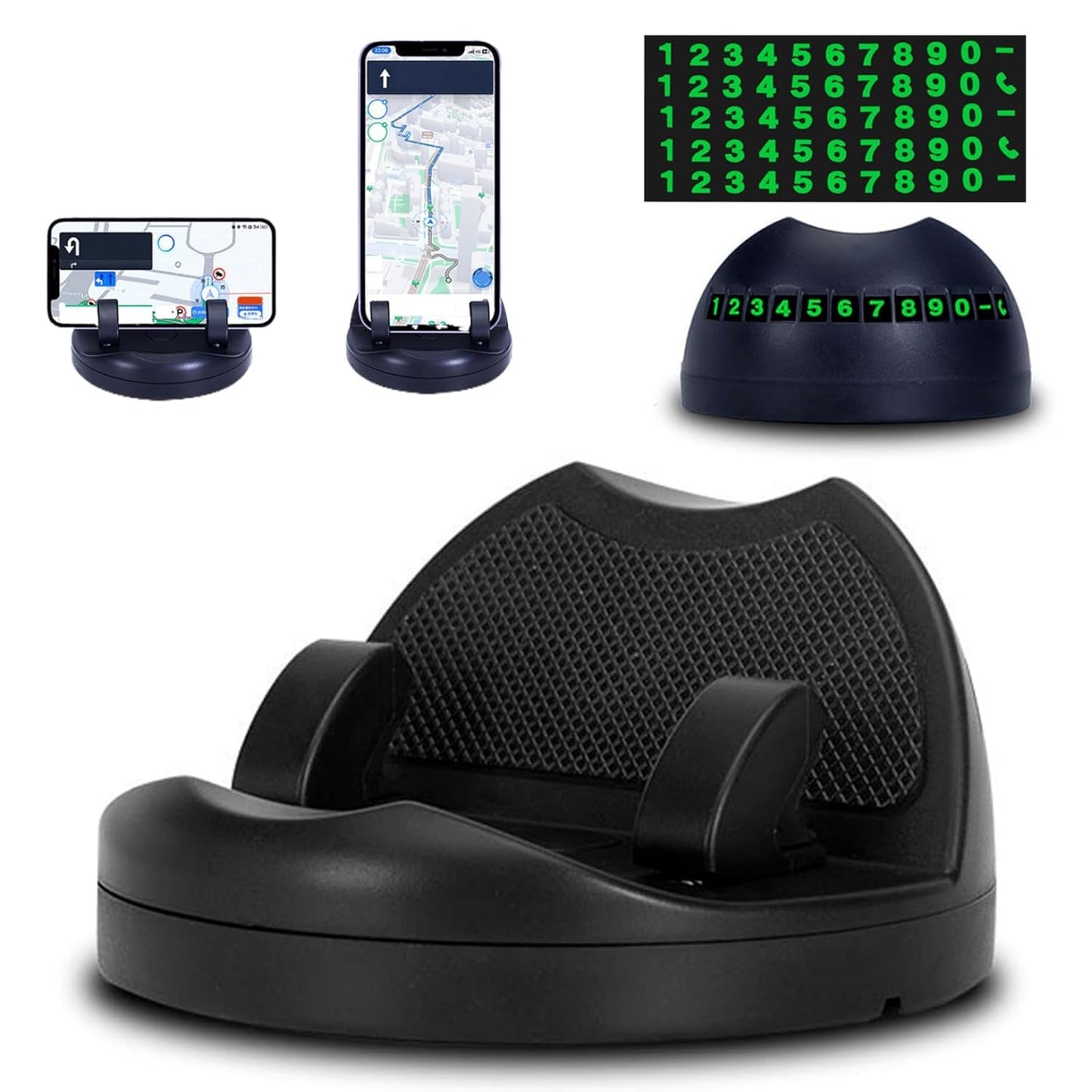 2 In 1 Car Anti-slip Mat Phone Holder Non Slip Sticky Phone Mount Holder (1 Set) Wukusy