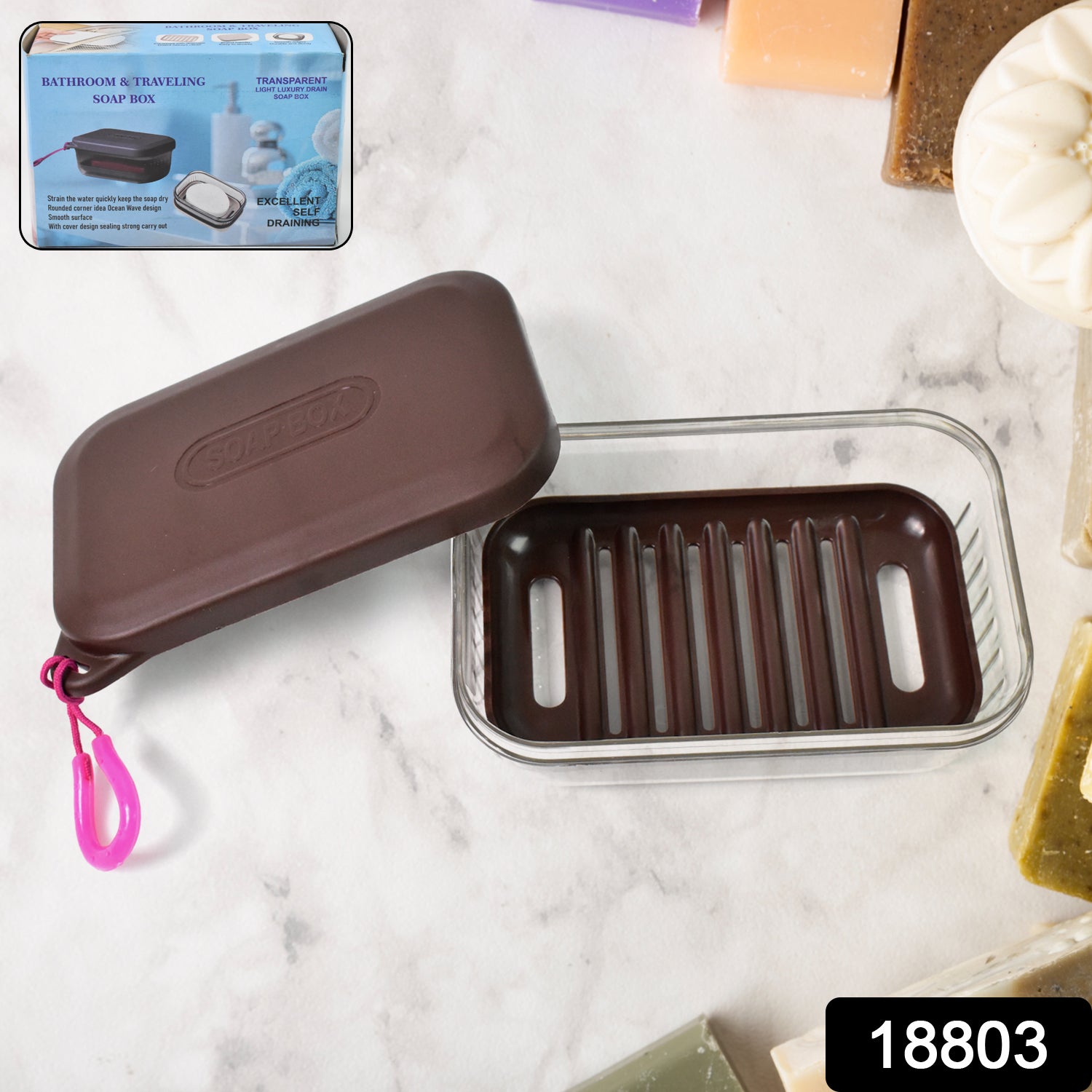 Bathroom  Travel Plastic Soap Box With Lid (1 Pc) Wukusy