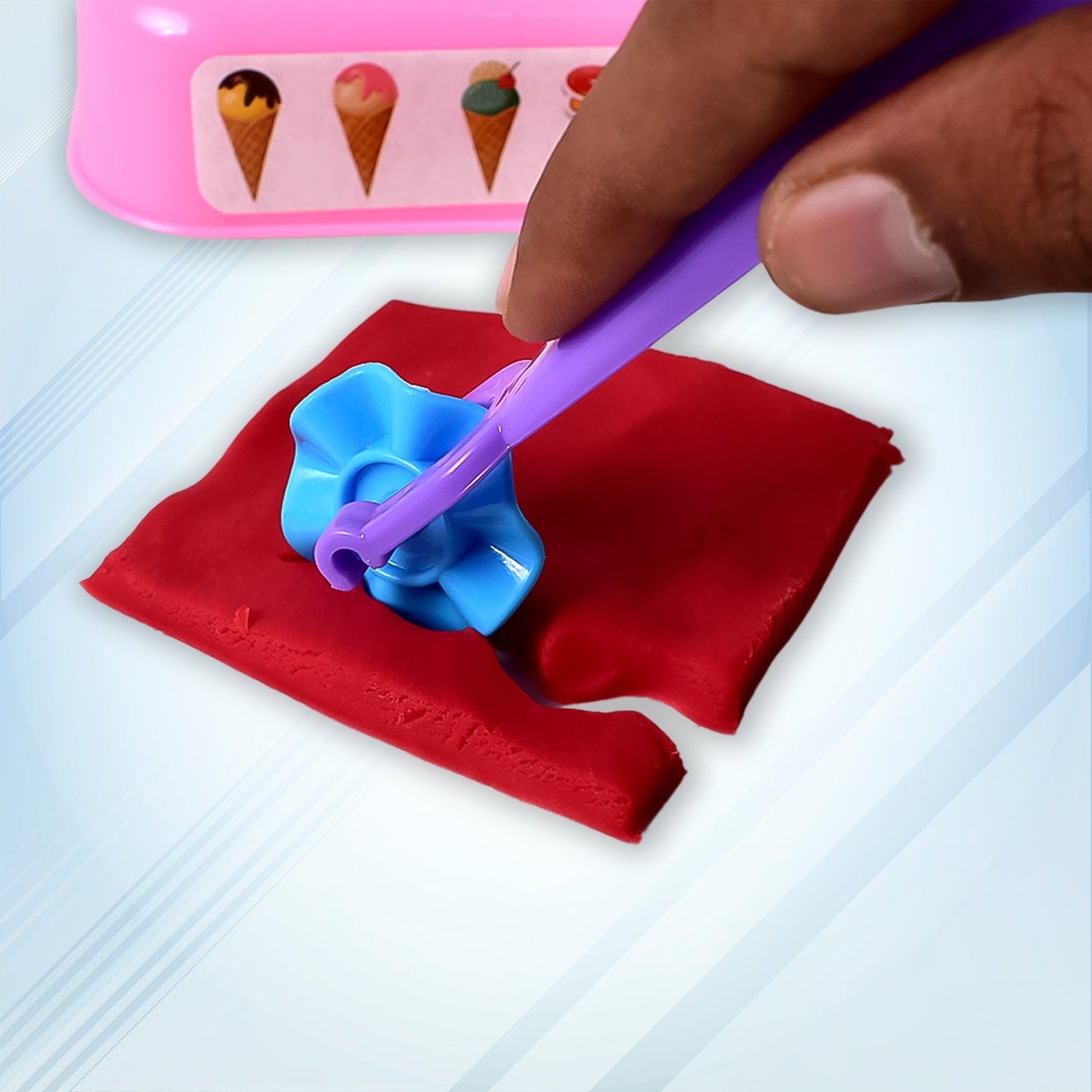 Scoop And Play Set Color Dough For Kids Play Toys Ice Cream Maker Machine (36 Pcs Set) Wukusy