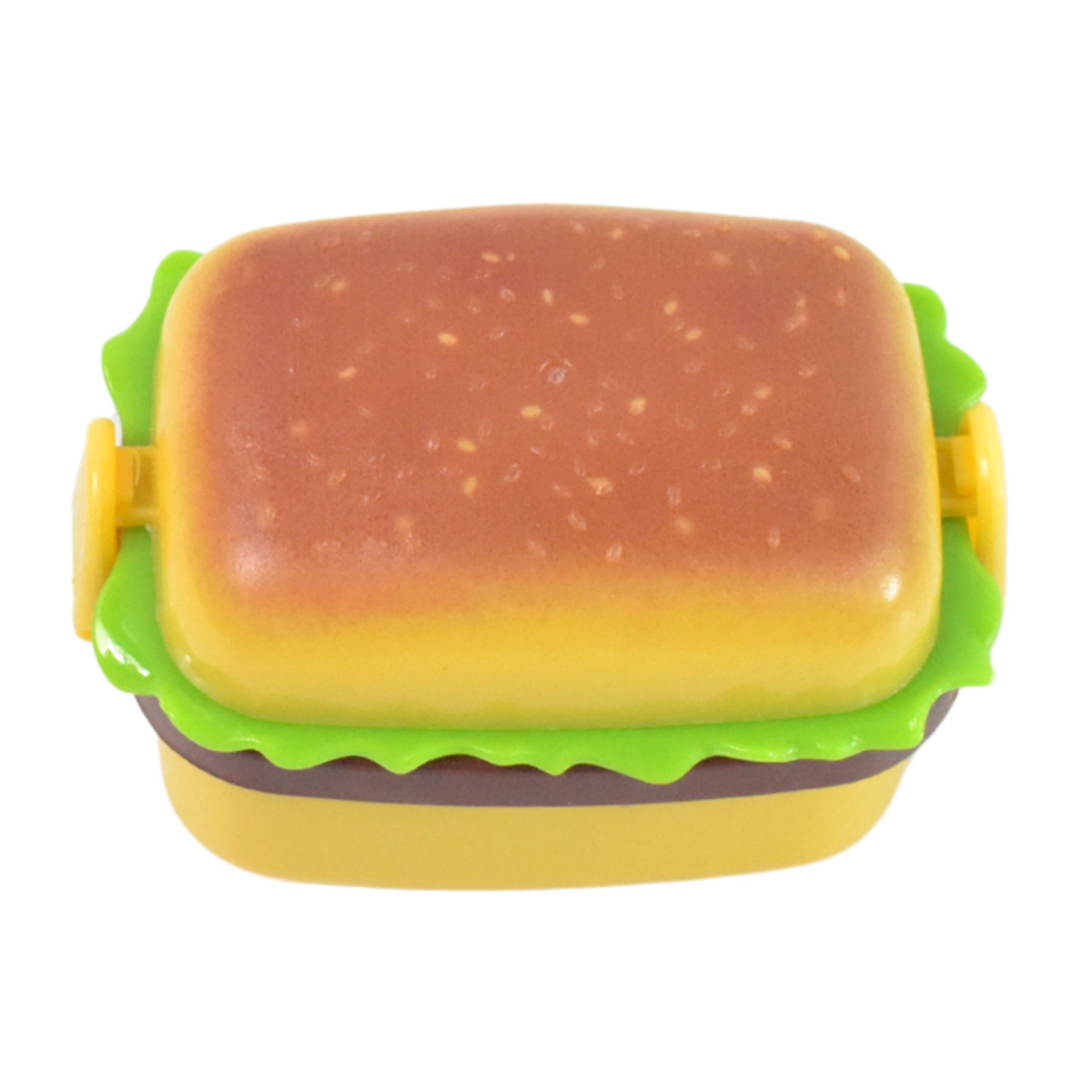Plastic Burger Shape Small Size Double Hole Sharpener With Eraser (1 Set) Wukusy