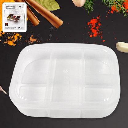 Plastic 5- Compartment Excellent Container Reusable Lunch Box (1 Pc) Wukusy