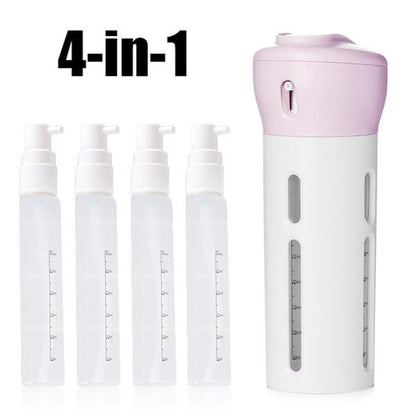 1384 4 In 1 Travel Dispenser Bottle Set Travel Refillable Cosmetic Containers Set Wukusy