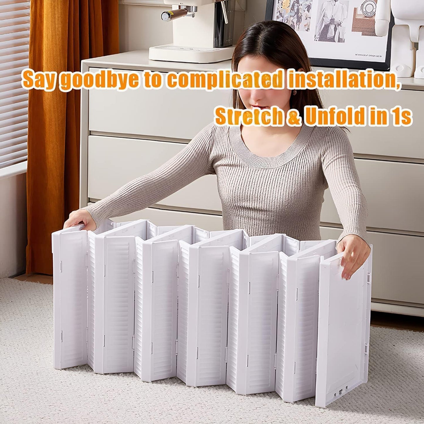 Stackable Multifunctional Storage For Clothes Foldable Drawer Shelf Basket Utility Cart Rack Storage Organizer Cart For Kitchen Pantry Closet Bedroom Bathroom Laundry (6  Layer 1 Pc) Wukusy